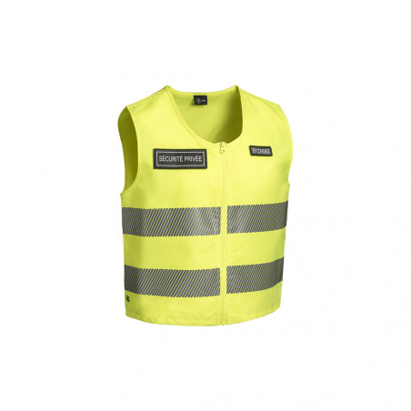 Gilet sans manches haute visibilité HV-TAPE jaune – fermeture zip & velcro