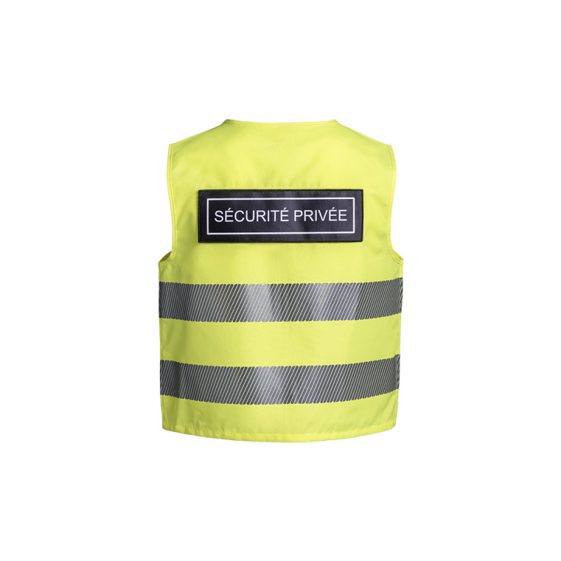 Gilet sans manches haute visibilité HV-TAPE jaune – fermeture zip & velcro Gilet sans manches haute visibilité HV-TAPE jaune – fermeture zip & velcro
