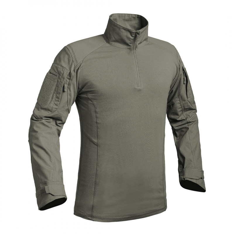 Chemise UBAS FIGHTER vert olive — Ripstop 5.0, manches renforcées, coupe ergonomique