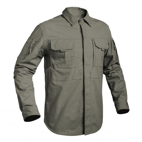 Chemise FIGHTER vert olive – Ripstop 5.0, poches multiples, coupe ergonomique