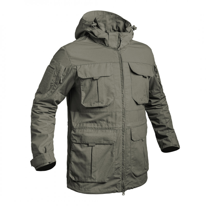 Veste longue FIGHTER vert olive – Ripstop 5.0, capuche amovible & poches multiples Veste longue FIGHTER vert olive – Ripstop 5.0, capuche amovible & poches multiples