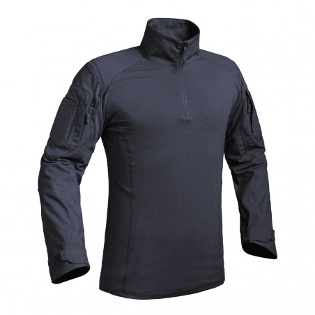 Chemise UBAS FIGHTER bleu marine — Ripstop 5.0 & buste coton, coupe ergonomique