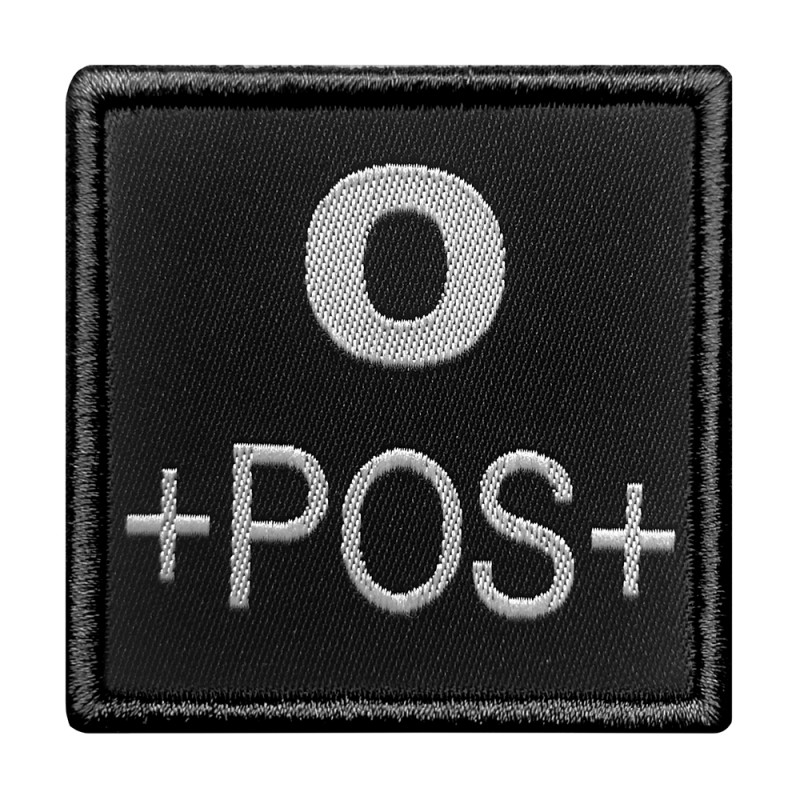 Patch “Groupe sanguin O” brodé noir — identification médicale & équipement Patch “Groupe sanguin O” brodé noir — identification médicale & équipement