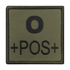 Patch “Groupe sanguin O” brodé vert olive — identification médicale & équipement