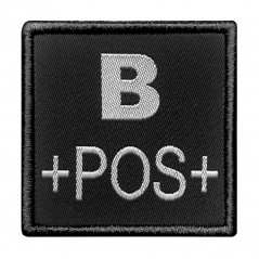 Patch brodé Groupe sanguin B — identification médicale & équipement
