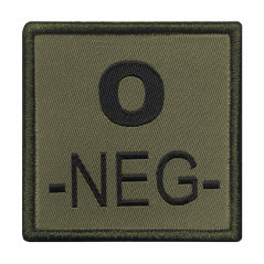 Patch groupe sanguin O- brodé vert olive – A10 Equipment