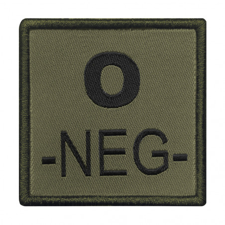 Patch groupe sanguin O- brodé vert olive – A10 Equipment