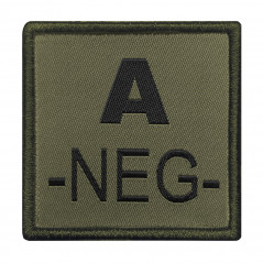 Patch groupe sanguin A- brodé vert olive – A10 Equipment