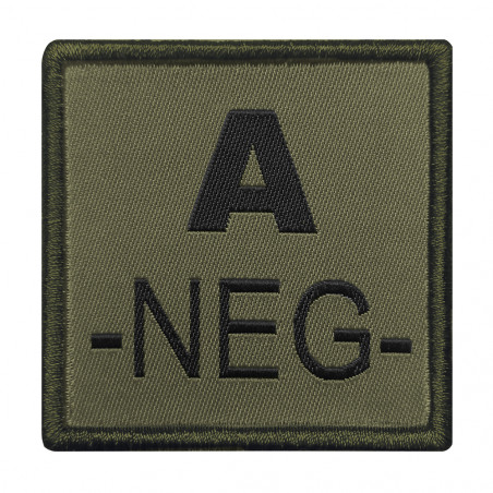 Patch groupe sanguin A- brodé vert olive – A10 Equipment