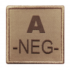 Patch groupe sanguin A- brodé tan – A10 Equipment