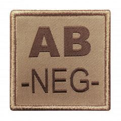 Patch Groupe Sanguin AB- brodé TAN