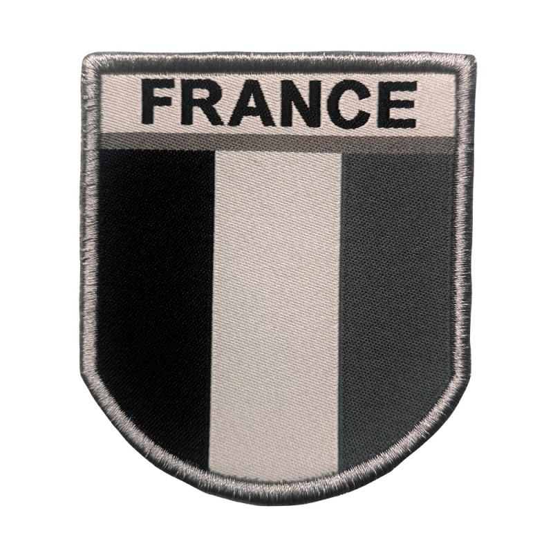 Écusson France brodé gris
