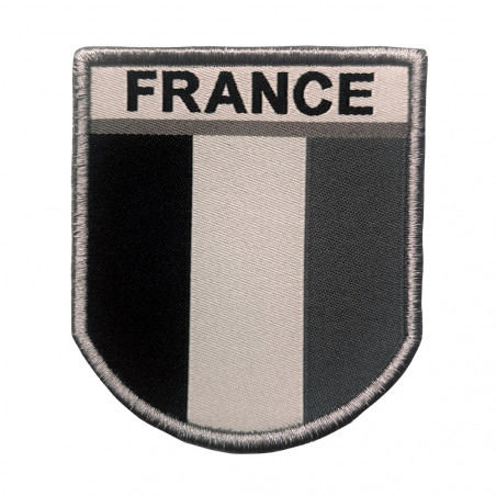 Écusson France brodé gris