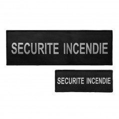 Lot dossard + bande poitrine SÉCU-ONE Sécurité Incendie noir