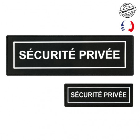 Lot dossard + bande poitrine SÉCURITÉ PRIVÉE — identification agent sécurité
