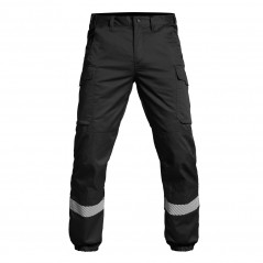 Pantalon SÉCU-ONE bas élastiqué HV-TAPE noir – visibilité et résistance