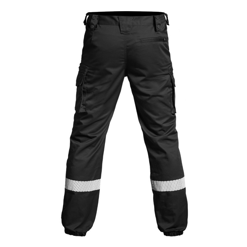 Pantalon V2 SÉCU-ONE bas élastiqué HV-TAPE noir – visibilité & résistance Pantalon V2 SÉCU-ONE bas élastiqué HV-TAPE noir – visibilité & résistance