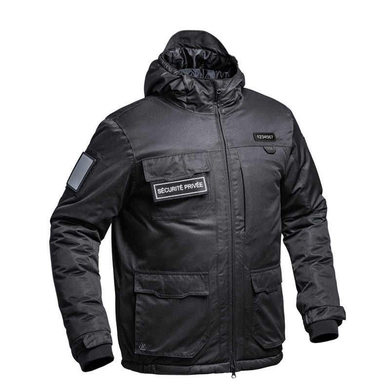 Blouson Hardshell SÉCU-ONE WF 150 flap Sécurité Privée – imperméable et isolant