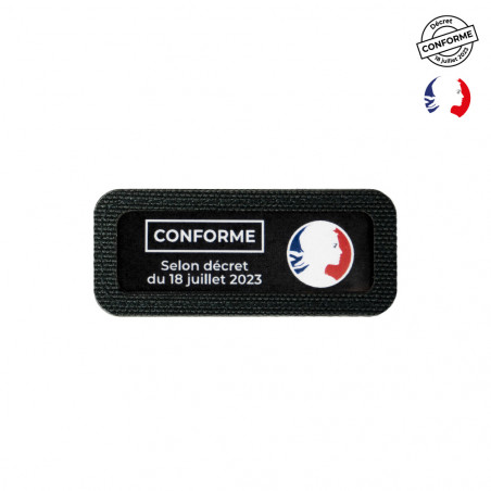 Porte-numéro d’identification velcro poitrine SÉCU-ONE noir – fixation facile