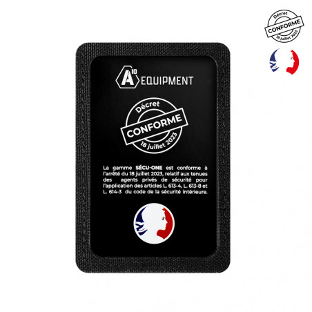 Porte-carte velcro SÉCU-ONE noir – identification pratique