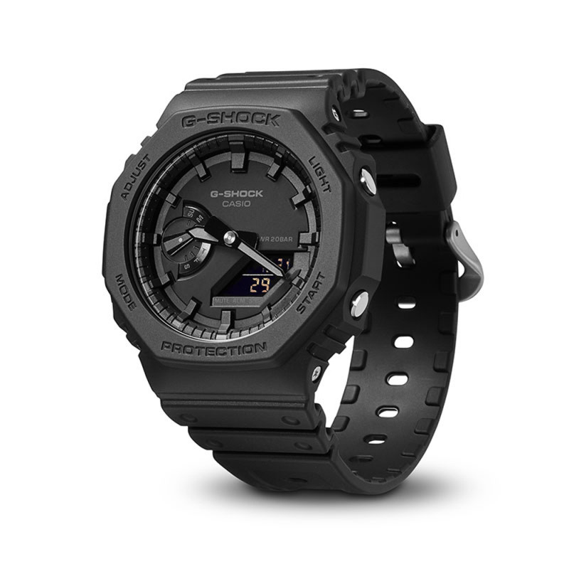 Montre G-SHOCK GA-2100 Noir – boîtier 48,5×45,4×11,8 mm, étanchéité 20 bars