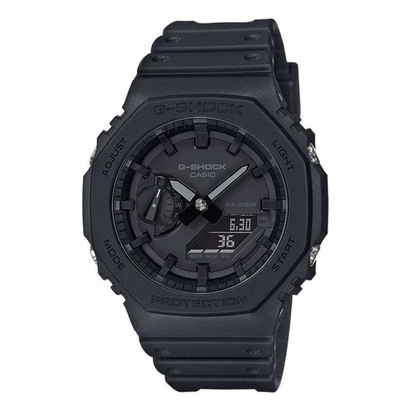 Montre G-SHOCK GA-2100 Noir – boîtier 48,5×45,4×11,8 mm, étanchéité 20 bars