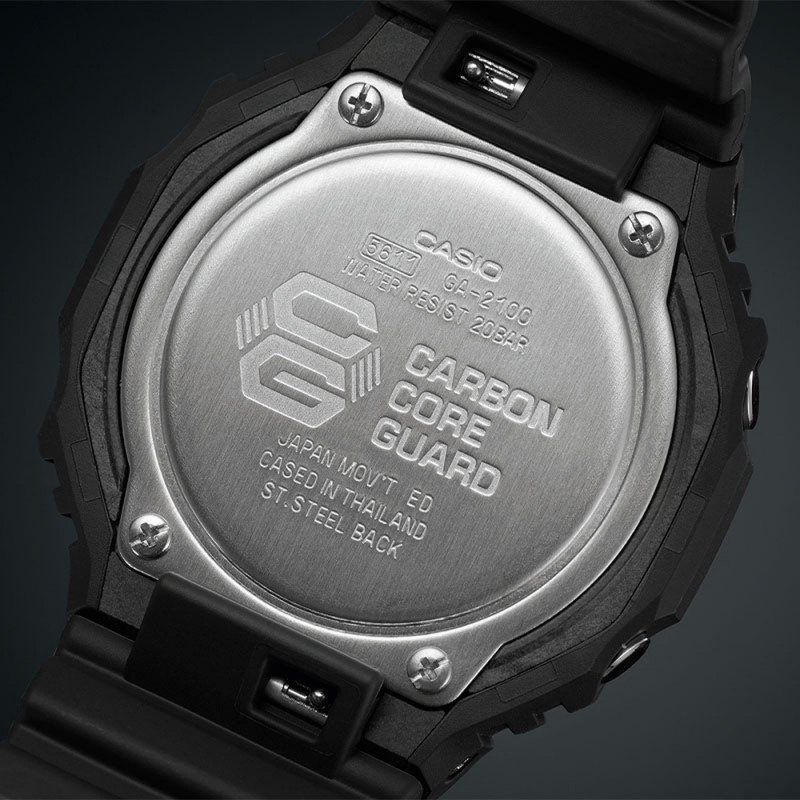 Montre Casio G-SHOCK GA-2100 Noir/Gris – boîtier carbone/résine 48,5×45,4×11,8mm, étanche 20 bars Montre Casio G-SHOCK GA-2100 Noir/Gris – boîtier carbone/résine 48,5×45,4×11,8mm, étanche 20 bars