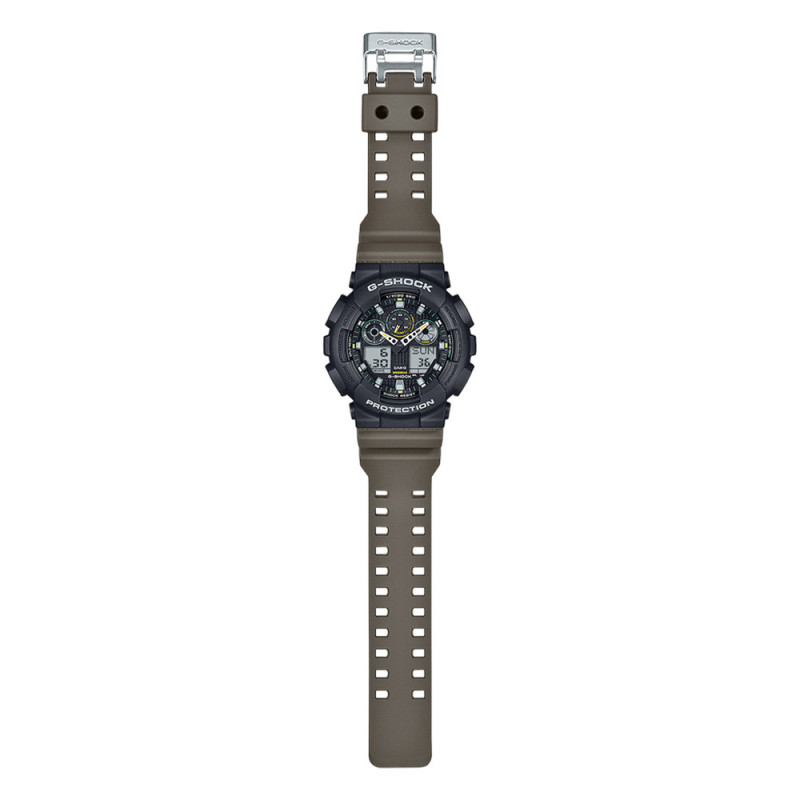 Montre Casio G-Shock GA-100 noir & bleu – robuste & étanche 20 bar