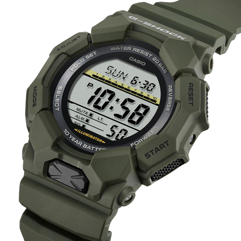 Montre CASIO G-Shock GD-010 vert olive – digitale robuste & étanche 20 bar