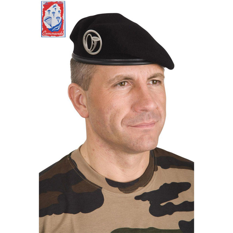 Béret Commando Chasseurs – Noir – Laine Mérinos Béret Commando Chasseurs – Noir – Laine Mérinos