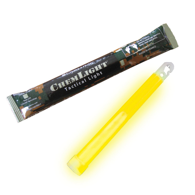 Bâton lumineux ChemLight 15 cm Jaune – 12h | Signalisation & Outdoor