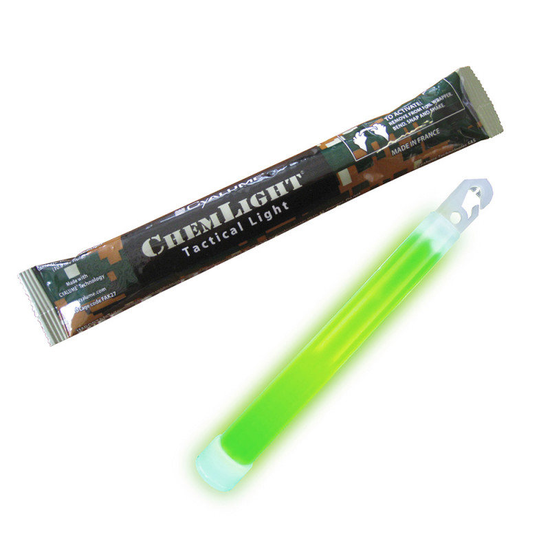 Bâton lumineux ChemLight 15 cm Vert – Autonomie 12h | Éclairage & signalisation