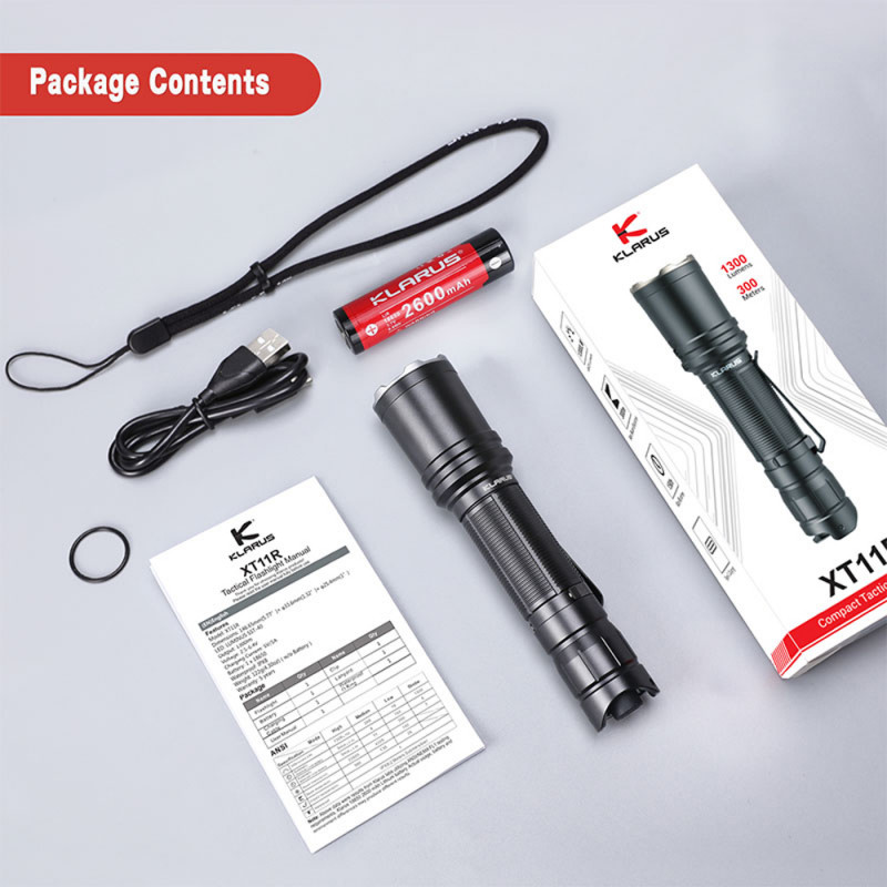 Lampe tactique rechargeable XT11R 1300 lumens – éclairage puissant rechargeable
