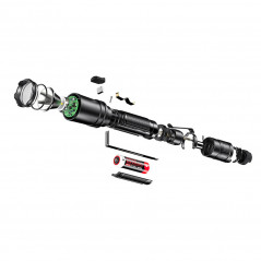 Lampe tactique rechargeable XT11R 1300 lumens – noir