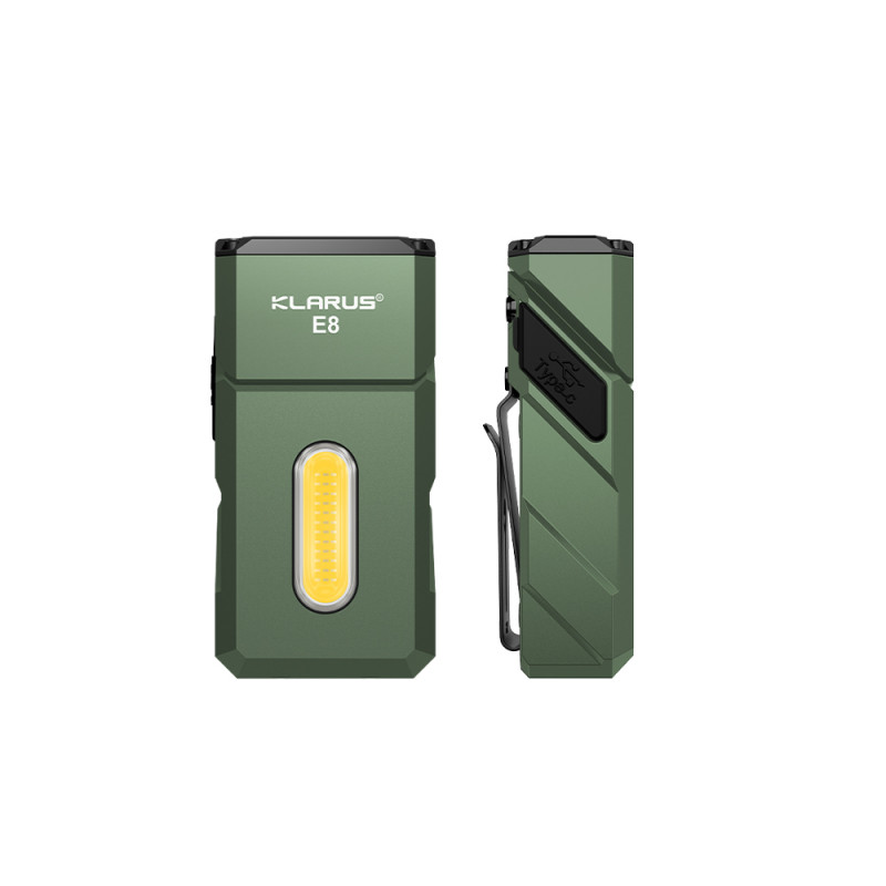 Lampe E8 rechargeable 1000 lumens vert olive tactique compacte professionnelle