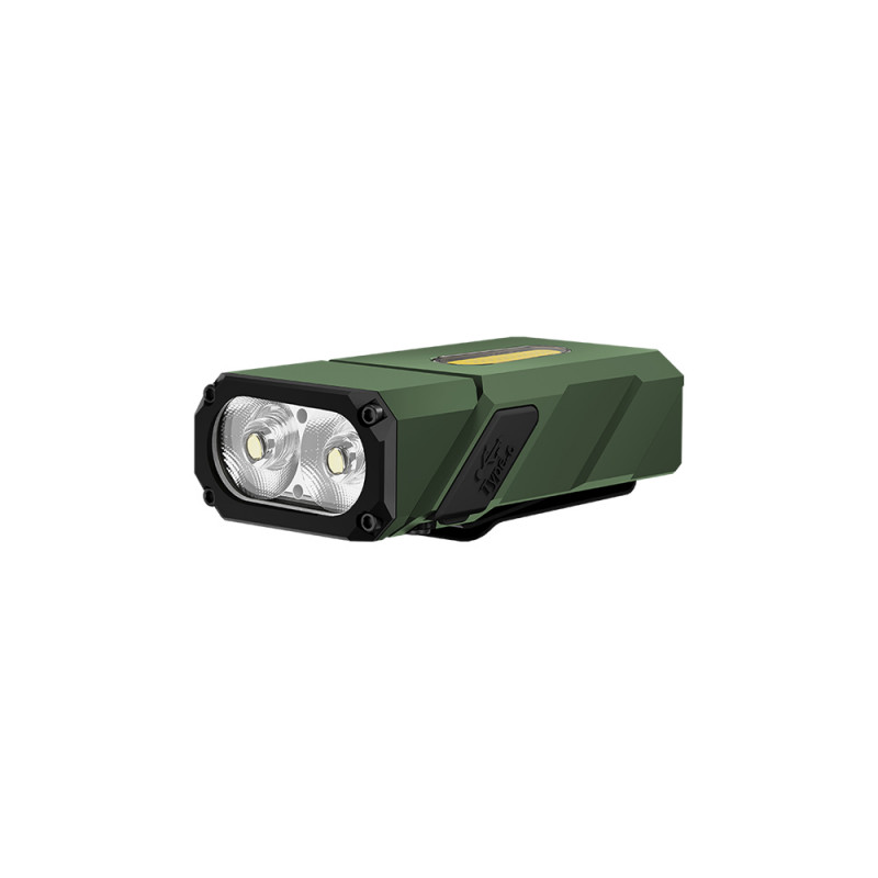 Lampe E8 rechargeable 1000 lumens vert olive tactique compacte professionnelle