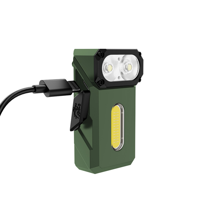 Lampe E8 rechargeable 1000 lumens vert olive tactique compacte professionnelle