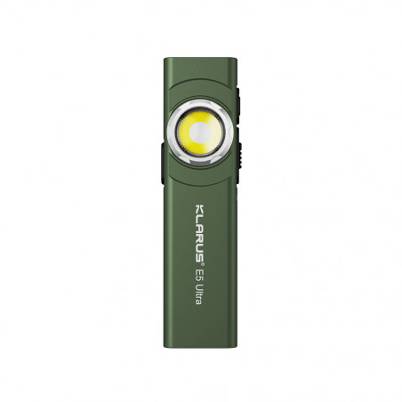 Lampe rechargeable à double source de lumière E5 ULTRA - 800 lumens - vert olive