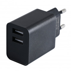 Adaptateur secteur prise double pour cordon de chargement USB