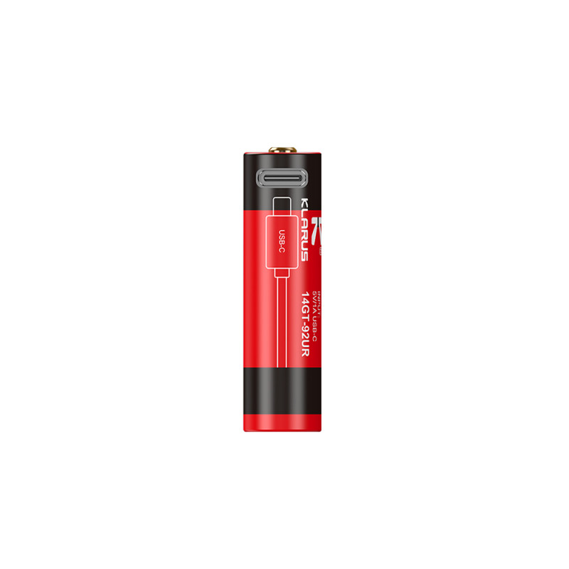 Batterie Rechargeable 14500 3.7V 920mAh USB-C – Batterie Li-Ion Tactique