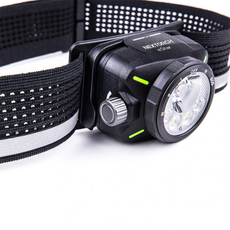 Lampe frontale E-Star 1300 lumens rechargeable tactique professionnelle