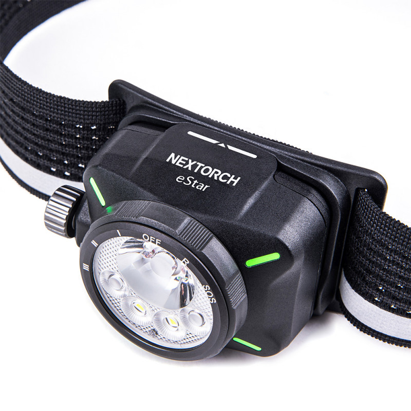 Lampe frontale E-Star 1300 lumens rechargeable tactique professionnelle Lampe frontale E-Star 1300 lumens rechargeable tactique professionnelle