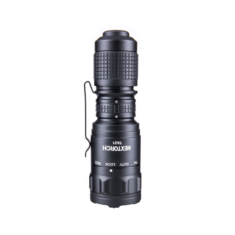 Lampe tactique compacte rechargeable TA21 – 1300 lumens blanc & rouge