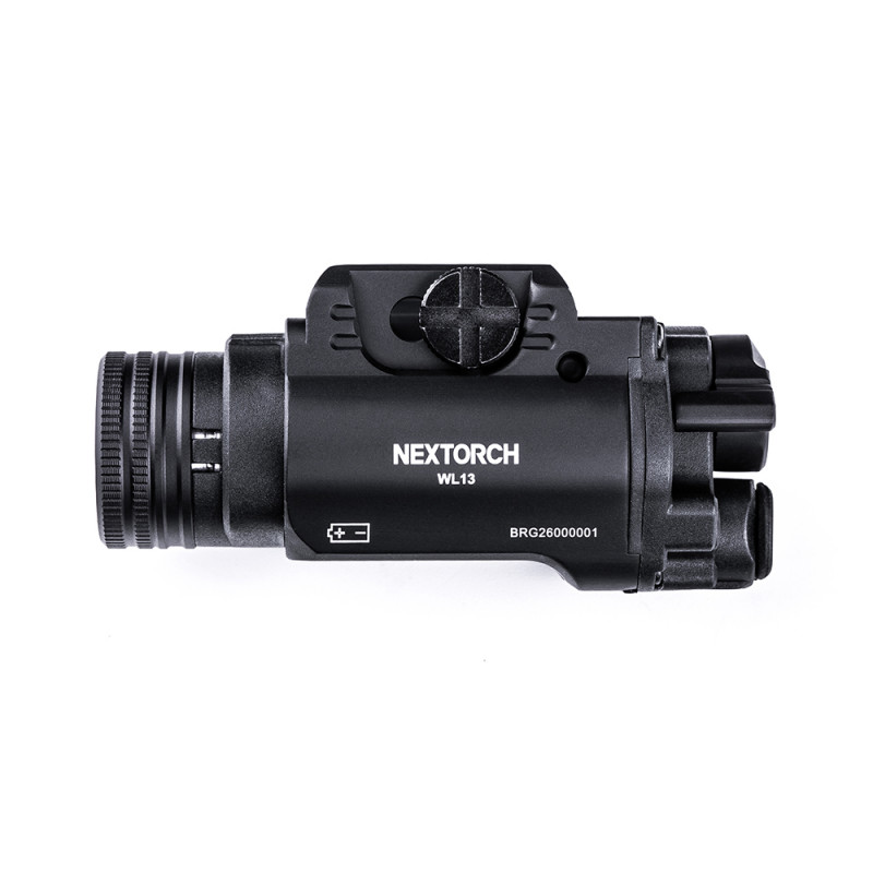 Lampe pour arme de poing WL13 – 1300 lumens – fixation rail Picatinny/Glock – Nextorch Lampe pour arme de poing WL13 – 1300 lumens – fixation rail Picatinny/Glock – Nextorch
