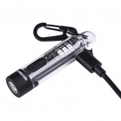 Lampe porte-clés rechargeable multifonctions K40 – éclairage blanc, rouge, bleu et UV, 700 lumens
