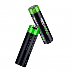 Batterie rechargeable 18650 3.6 V 2600 mAh avec port USB-C – autonomie prolongée