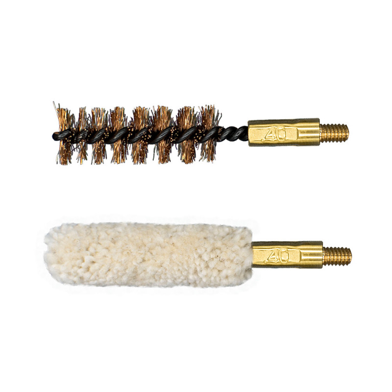 Lot de 2 brosses de nettoyage combinées calibre .40"/10 mm