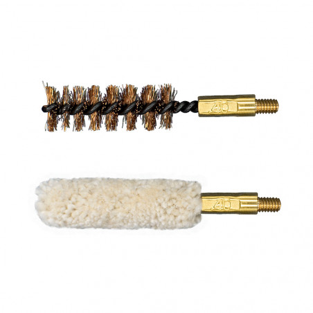 Lot de 2 brosses de nettoyage combinées calibre .40"/10 mm