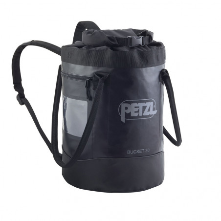Sac auto-portant Bucket 30 L Noir – sac de transport robuste – Petzl