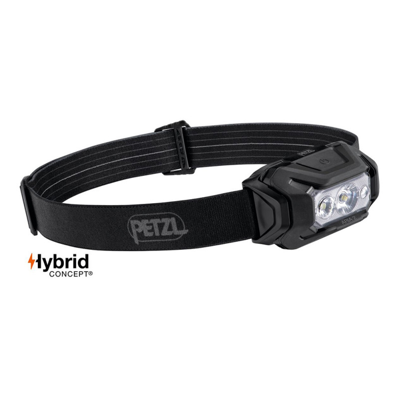 Lampe frontale ARIA 2 RGB hybride 450 lumens noire rechargeable tactique